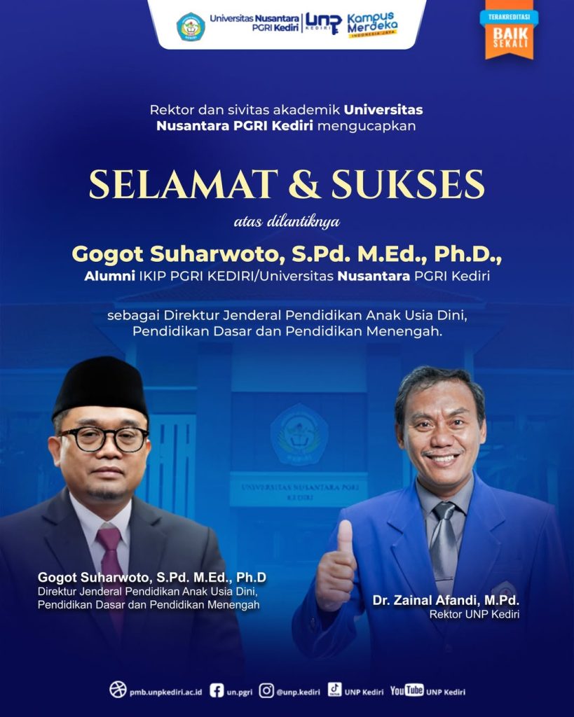 Selamat Dan Sukses Atas Dilantiknya Bapak Gogot Suharwoto S Pd M Ed